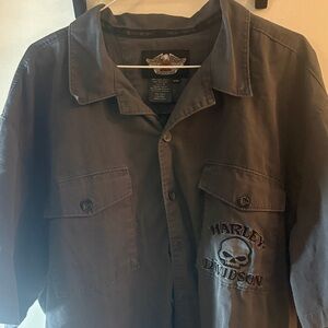 Harley-Davidson Charcoal Button-Up Shirt